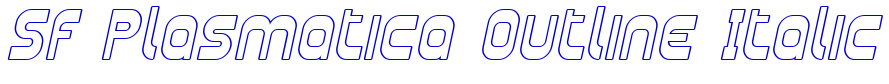 SF Plasmatica Outline Italic 字体